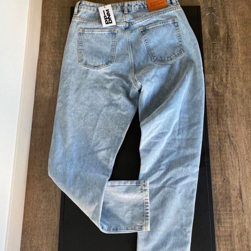 Straight leg denim jeans